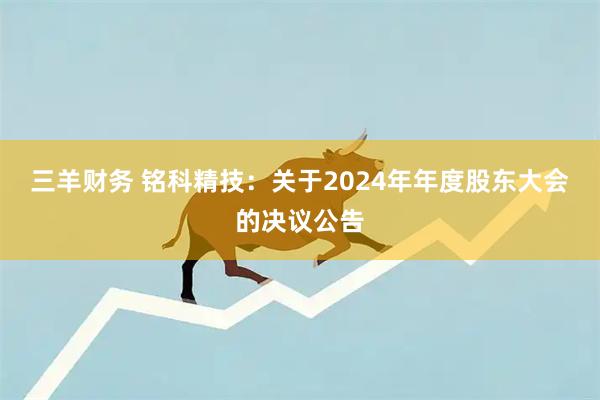 三羊财务 铭科精技：关于2024年年度股东大会的决议公告